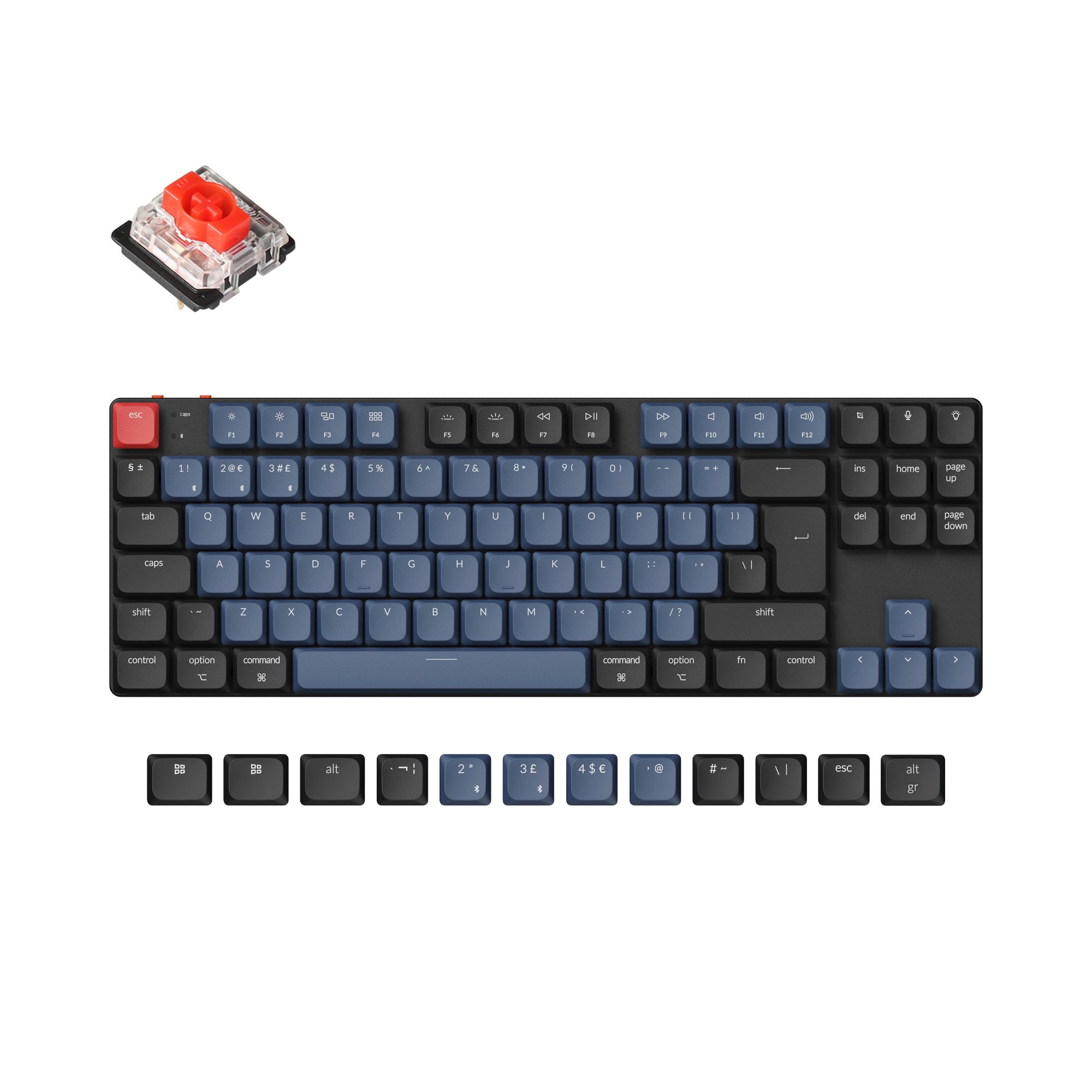 Keychron K1 Pro QMK/VIA Wireless Custom Mechanical Keyboard ISO Layout Collection keyboard image