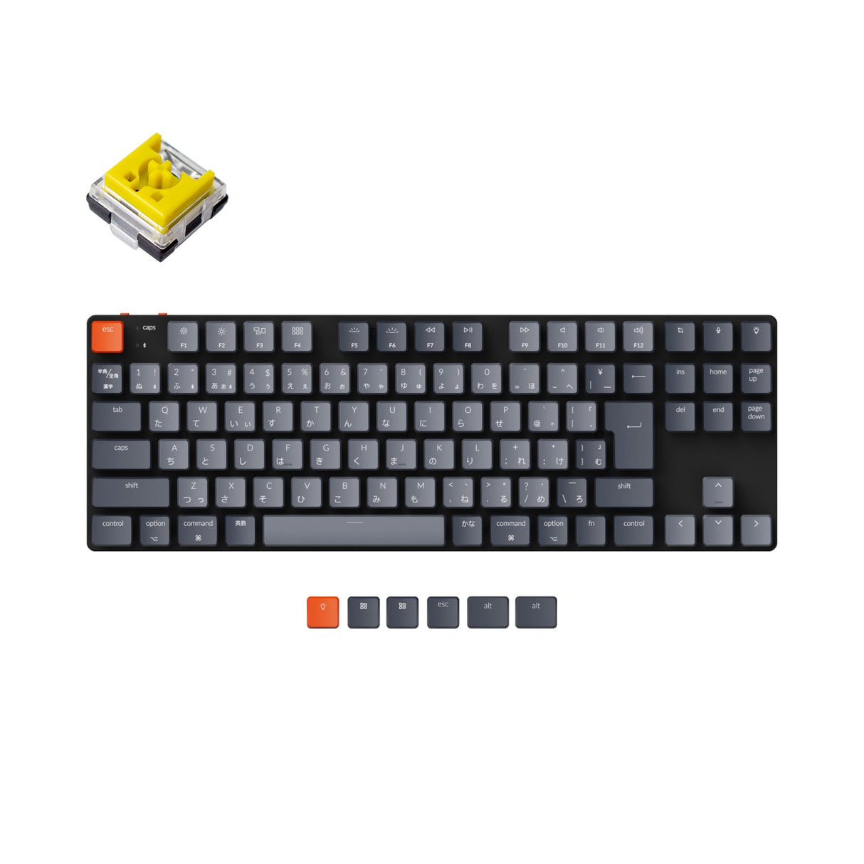 Keychron K1 SE Ultra Slim Wireless Mechanical Keyboard Low Profile Optical Switch Banana White Backlight For Mac Windows