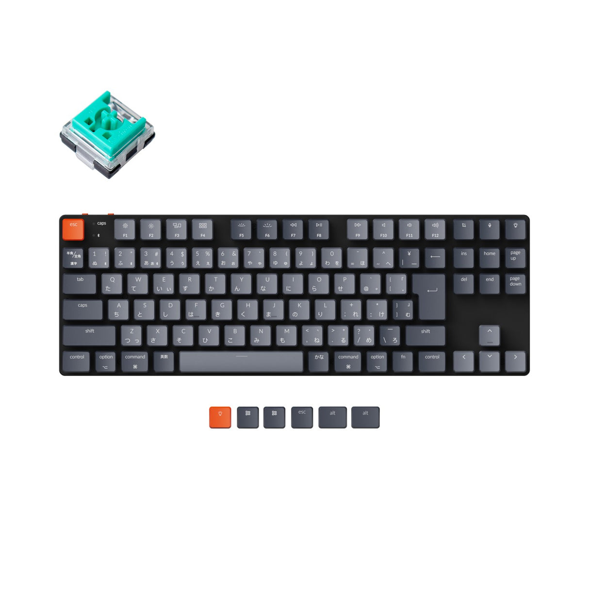 Keychron K1 SE Ultra Slim Wireless Mechanical Keyboard Low Profile Optical Switch Mint White Backlight For Mac Windows