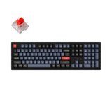 Keychron K10 Pro QMK VIA Wireless Custom Mechanical Keyboard Full Size for Mac Windows Linux hot-swappable with MX Switch RGB Backlight with Keychron K pro switch Red