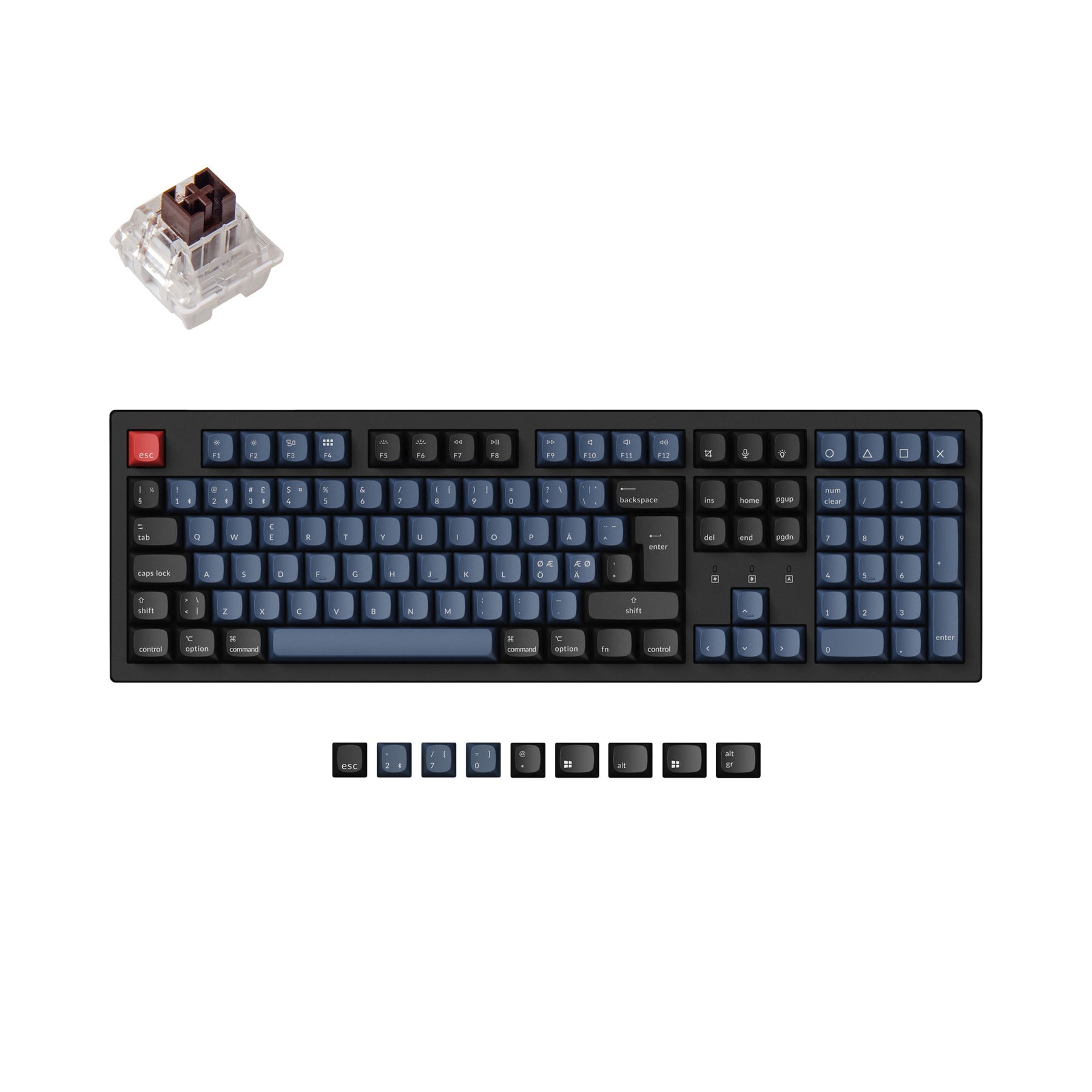 Es Iso Layout Keychron K10 Pro QMK/VIA Wireless Mechanical Keyboard ISO Layout Collection