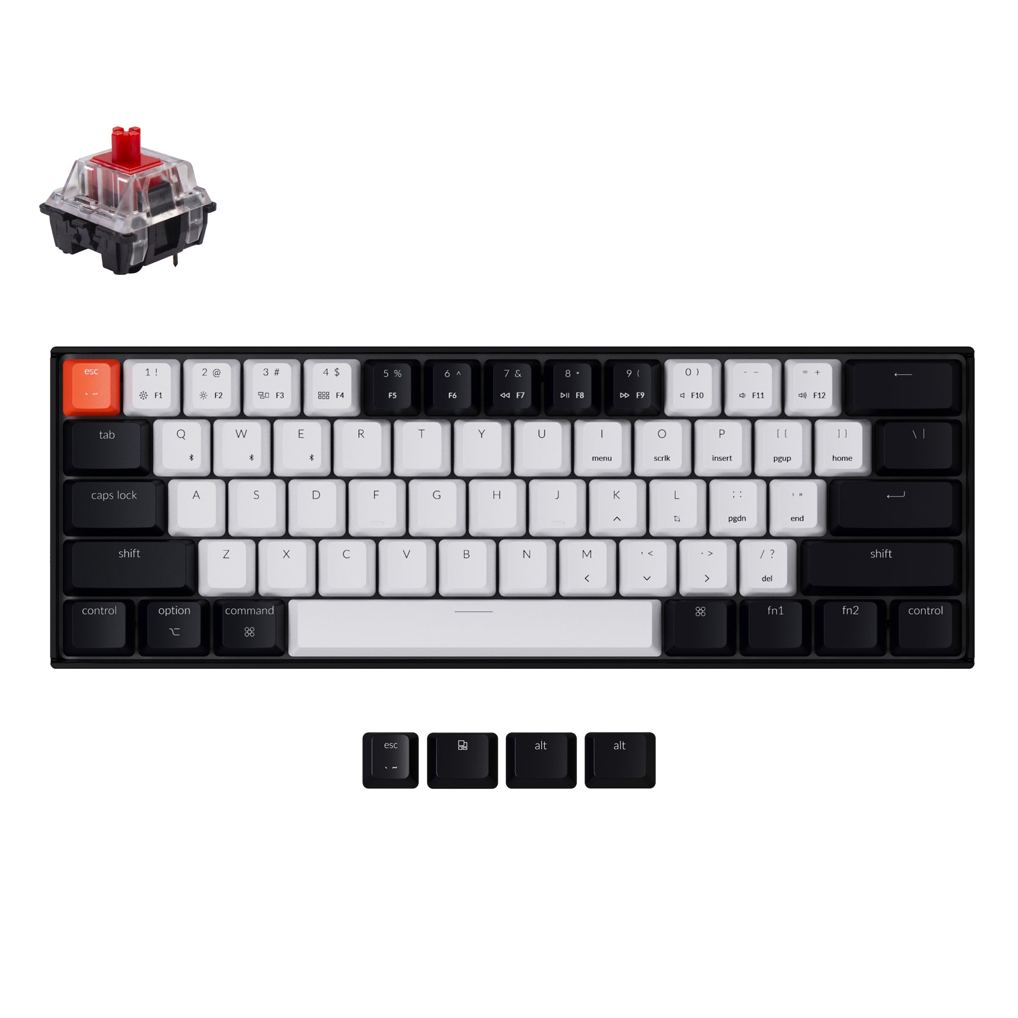 Keychron K12 メカニカルキーボード（US ANSI 配列） Amazon.com: Keychron K12 60% Layout Bluetooth Wireless/USB Wired