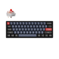 Keychron K12 Pro QMK VIA Wireless Custom Mechanical Keyboard for Mac Windows Linux hot-swappable with MX Switch RGB Backlight Aluminum with Keychron K pro switch Red