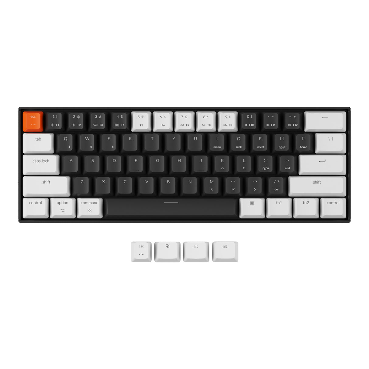 Keychron K12 keyboard White Black Keycap Set
