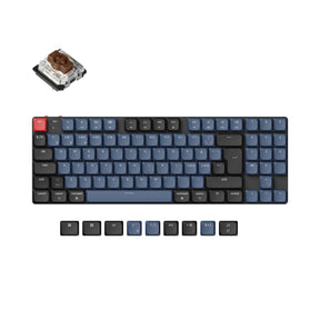 Keychron K13 Pro QMK/VIA ultra-slim custom mechanical keyboard 80 percent TKL layout for Mac Windows Linux low-profile Gateron brown ISO Nordic layout