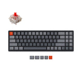 Keychron K14 70 percent layout aluminum wireless mechanical keyboard for Mac Windows with hot-swappable Gateron mechanical red switches compatible with Cherry Kailh and Panda switches