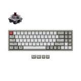 Keychron K14 70 percent layout non-backlight aluminum wireless mechanical keyboard for Mac Windows with hot-swappable Keychron mechanical brown switches compatible with Gateron Cherry Kailh and Panda switches