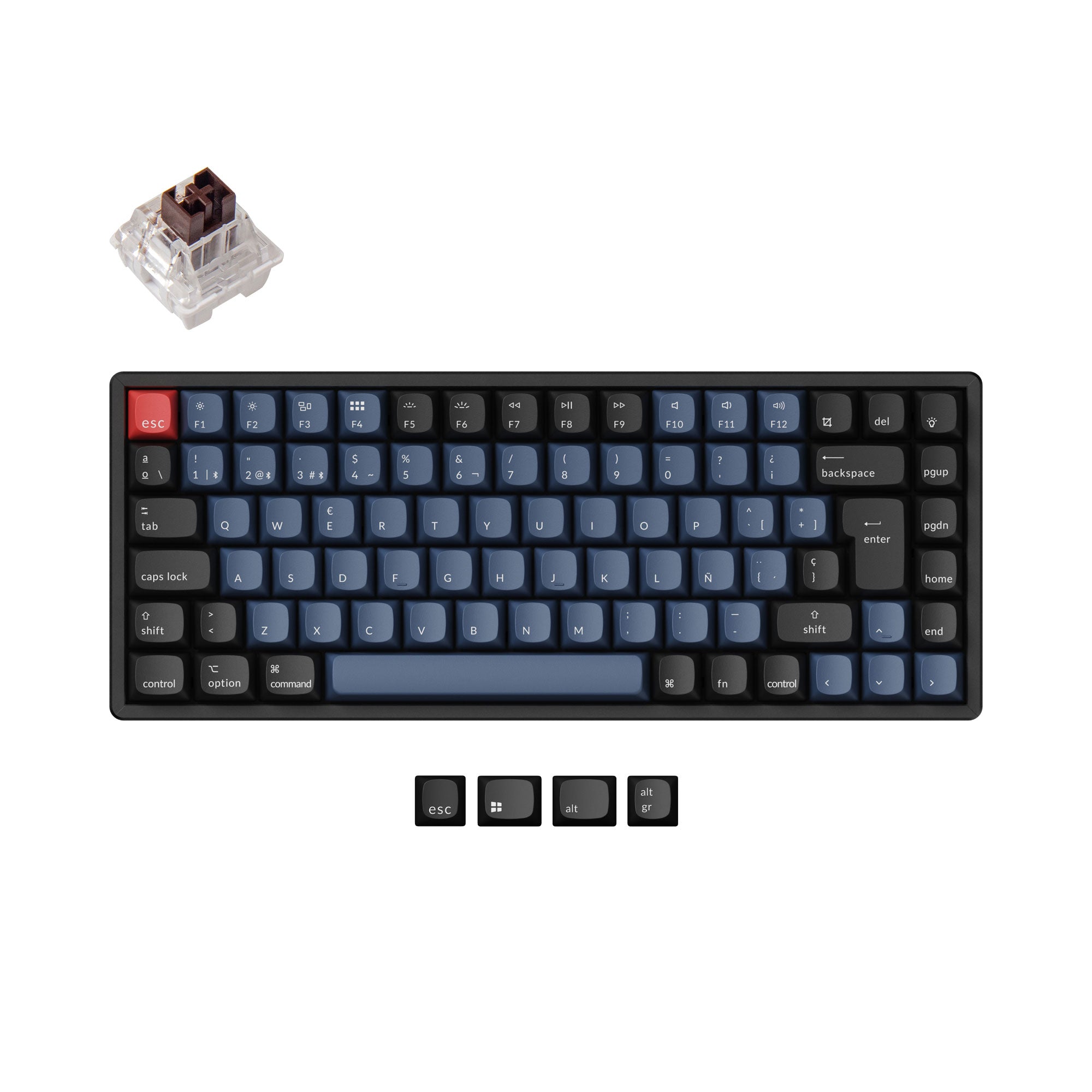 Keychron K2 Pro QMK/VIA Wireless Mechanical Keyboard ISO Layout Collection keyboard image