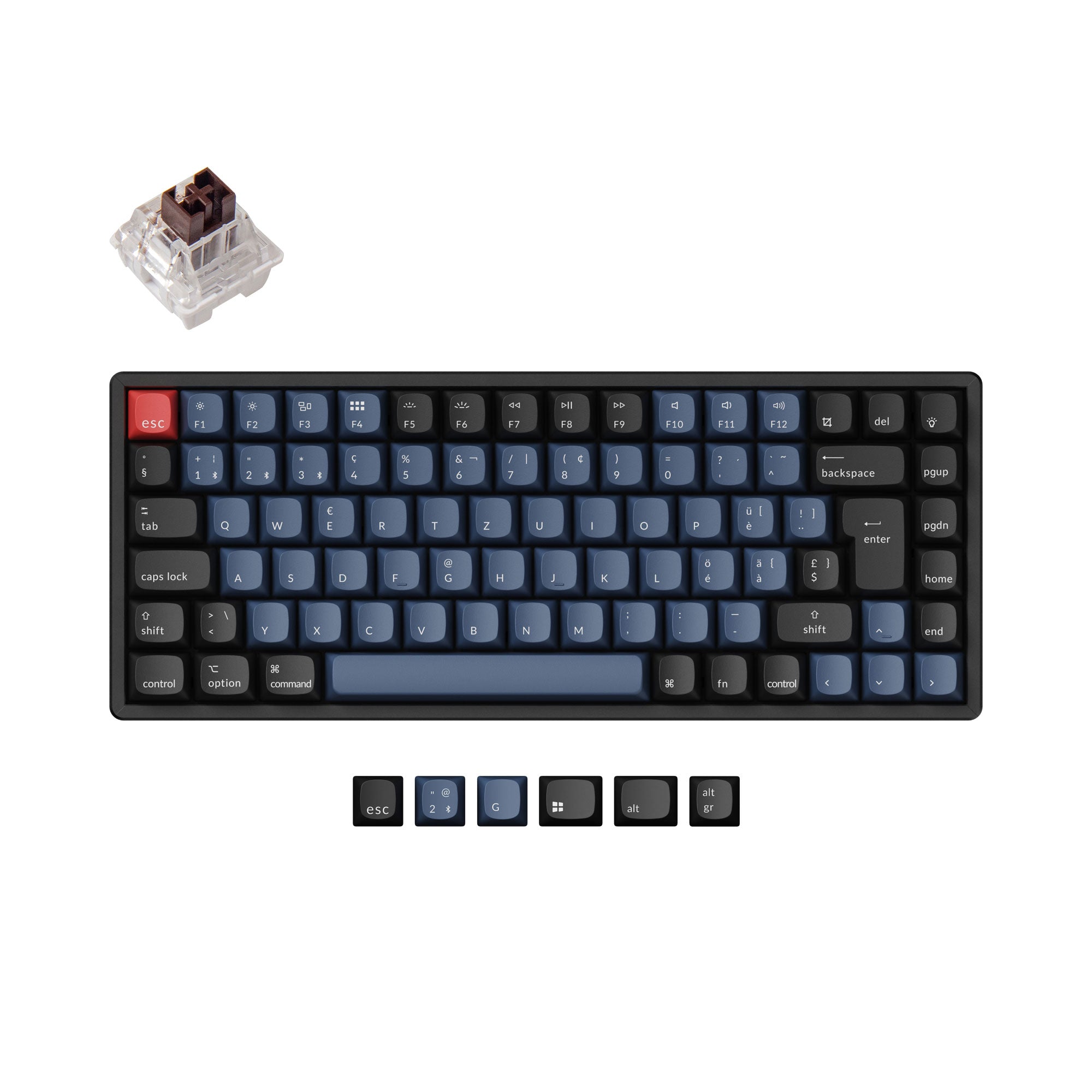 Keychron K2 Pro QMK/VIA Wireless Mechanical Keyboard ISO Layout Collection keyboard image