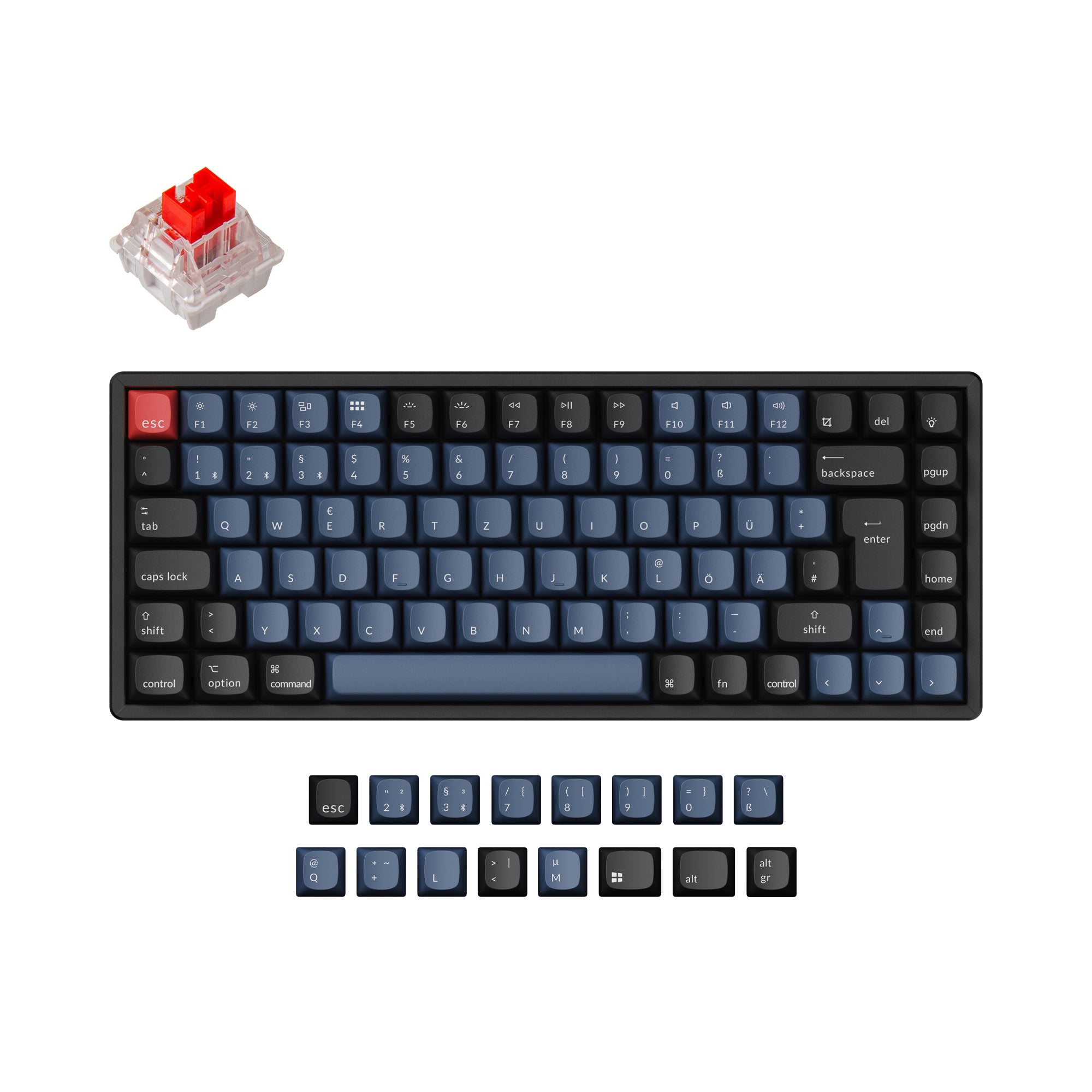 Keychron K2 Pro QMK/VIA Wireless Mechanical Keyboard ISO Layout Collection keyboard image