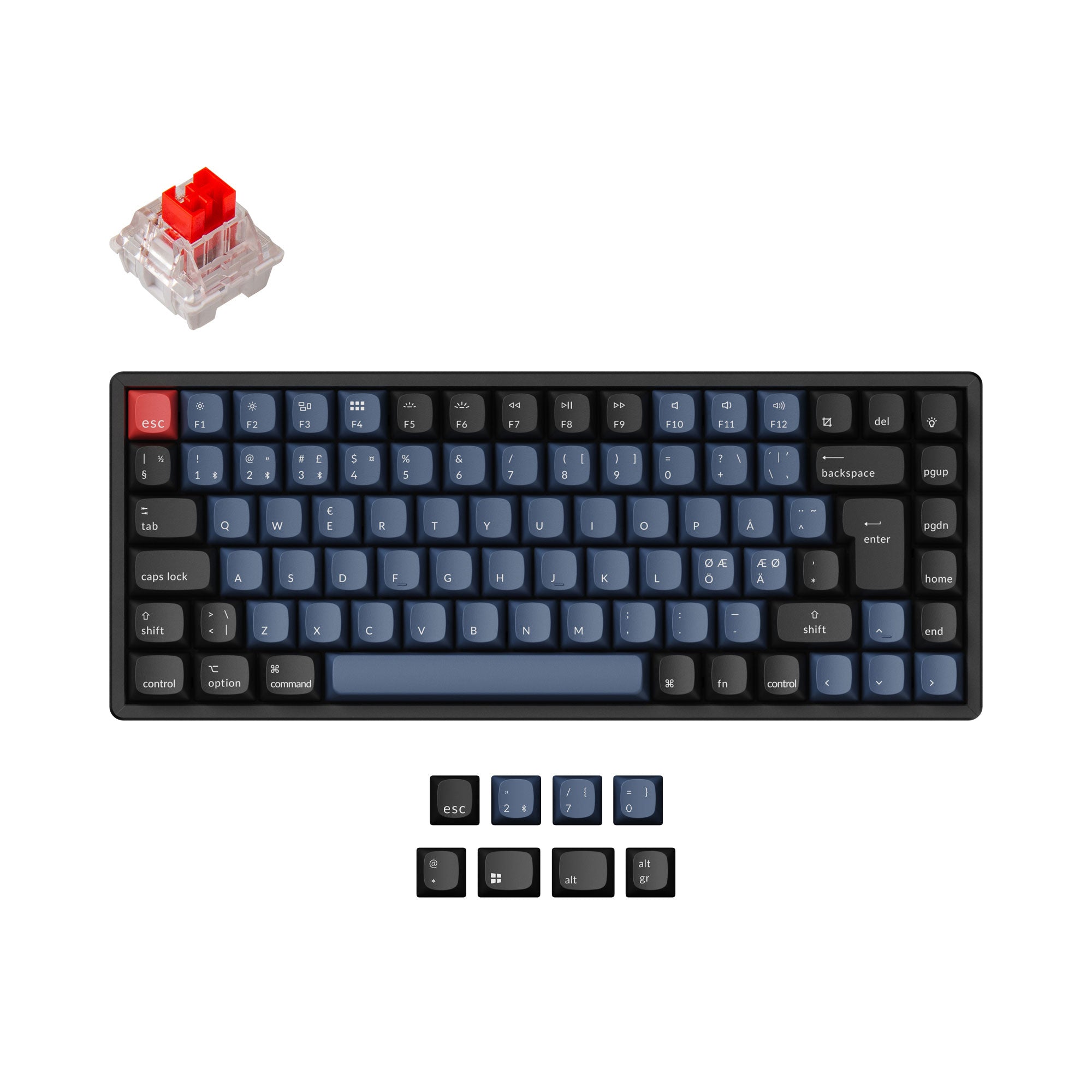 Keychron K2 Pro QMK/VIA Wireless Mechanical Keyboard ISO Layout Collection keyboard image