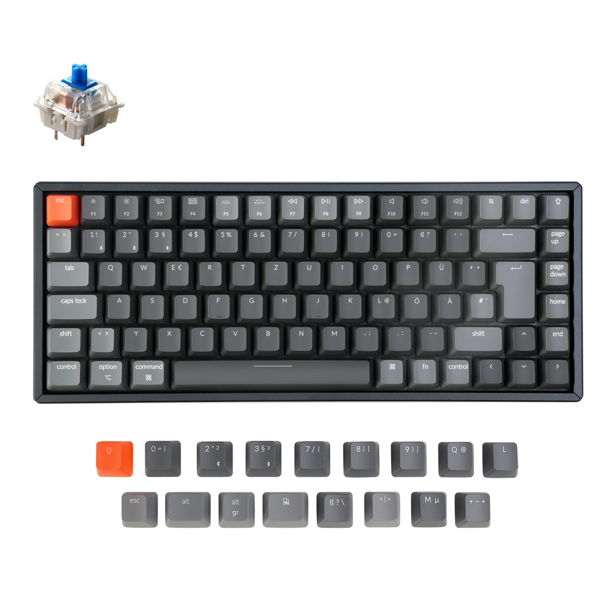 Keychron K2 Wireless Mechanical Keyboard (German ISO-DE Layout) - Version 2 keyboard image
