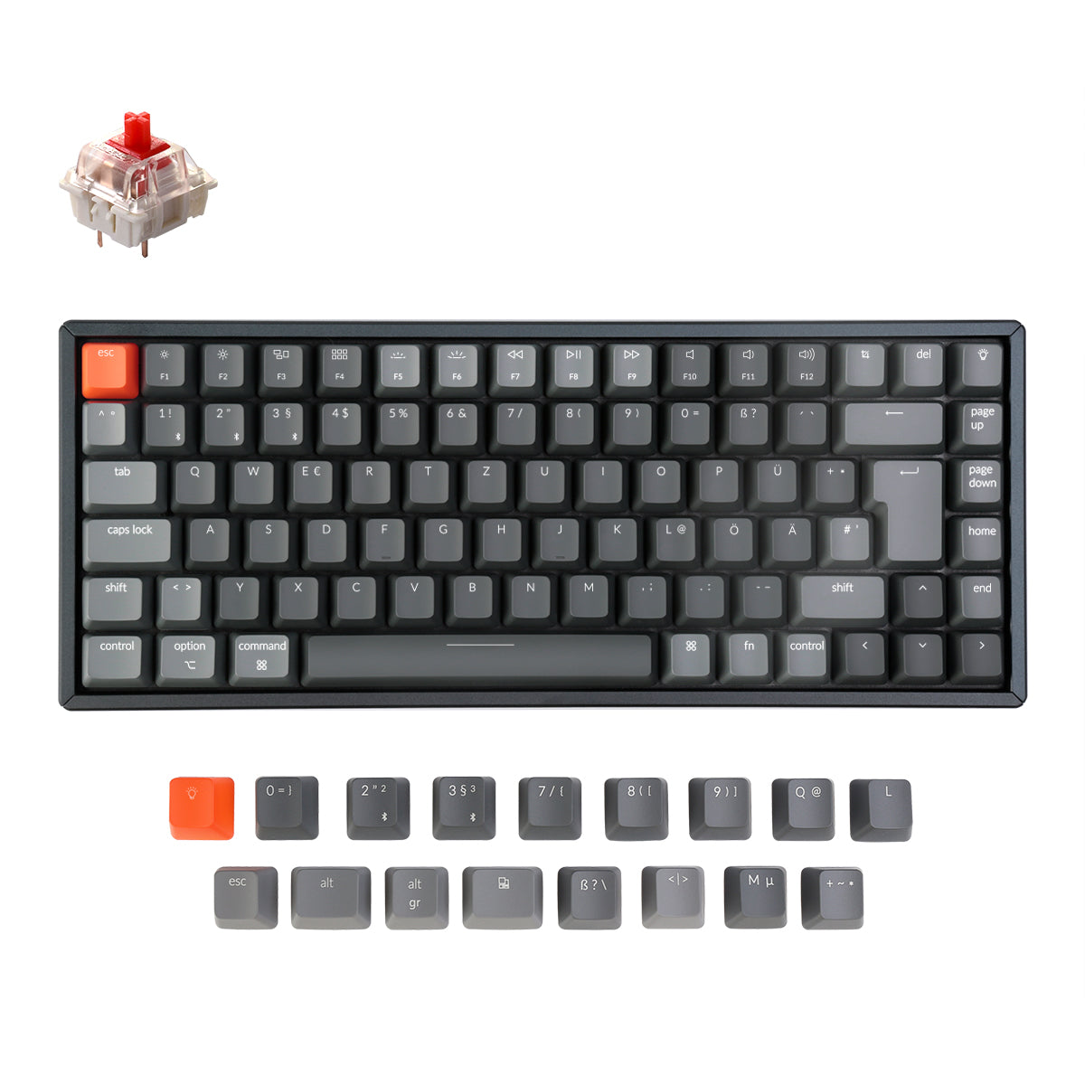 Keychron K2 Wireless Mechanical Keyboard (German ISO-DE Layout) - Version 2 keyboard image