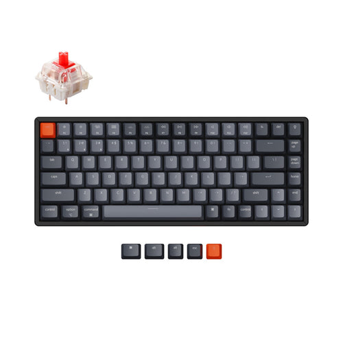 Keychron K2 wireless mechanical keyboard for Mac Windows Gateron red switch RGB white backlight aluminum frame version B