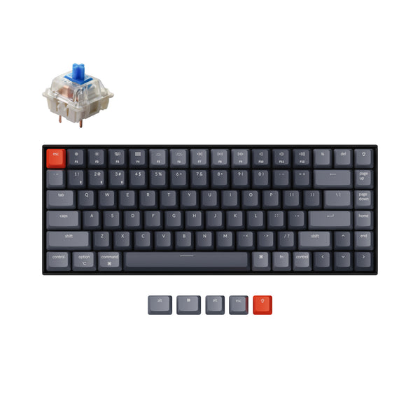 Keychron K2 MAX Draadloos Mechanisch Toetsenbord, 2,4 GHz/Bluetooth/USB-C, RGB, Aluminium Raamwerk, QMK/VIA, Programmeerbare Macro's, PBT Keycaps, Per Mac Windows, Super Banana Switch Keychron K2 MAX Draadloos Mechanisch Toetsenbord, 2,4 GHz/Bluetooth/USB-C, RGB, Aluminium Raamwerk, QMK/VIA, Programmeerbare Macro's, PBT Keycaps, Per Mac Windows, Super Banana Switch