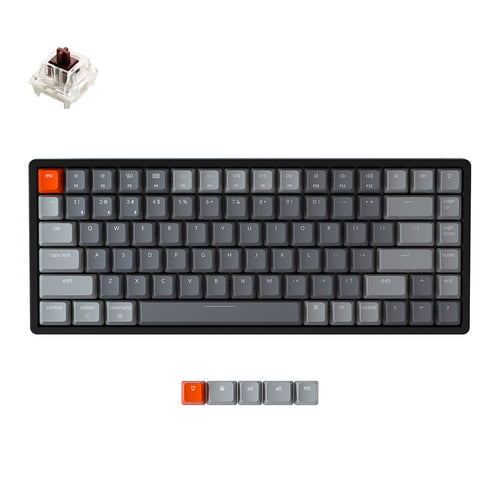 Keychron K2 wireless mechanical keyboard for Mac Windows iOS Gateron switch brown with type-C RGB white backlight aluminum frame