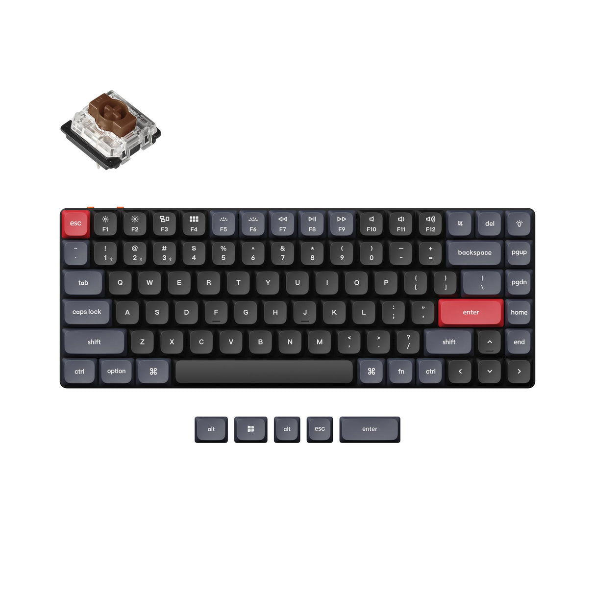 Keychron K3 Pro QMK/VIA ultra-slim custom mechanical keyboard 75% layout for Mac Windows Linux low-profile Gateron brown