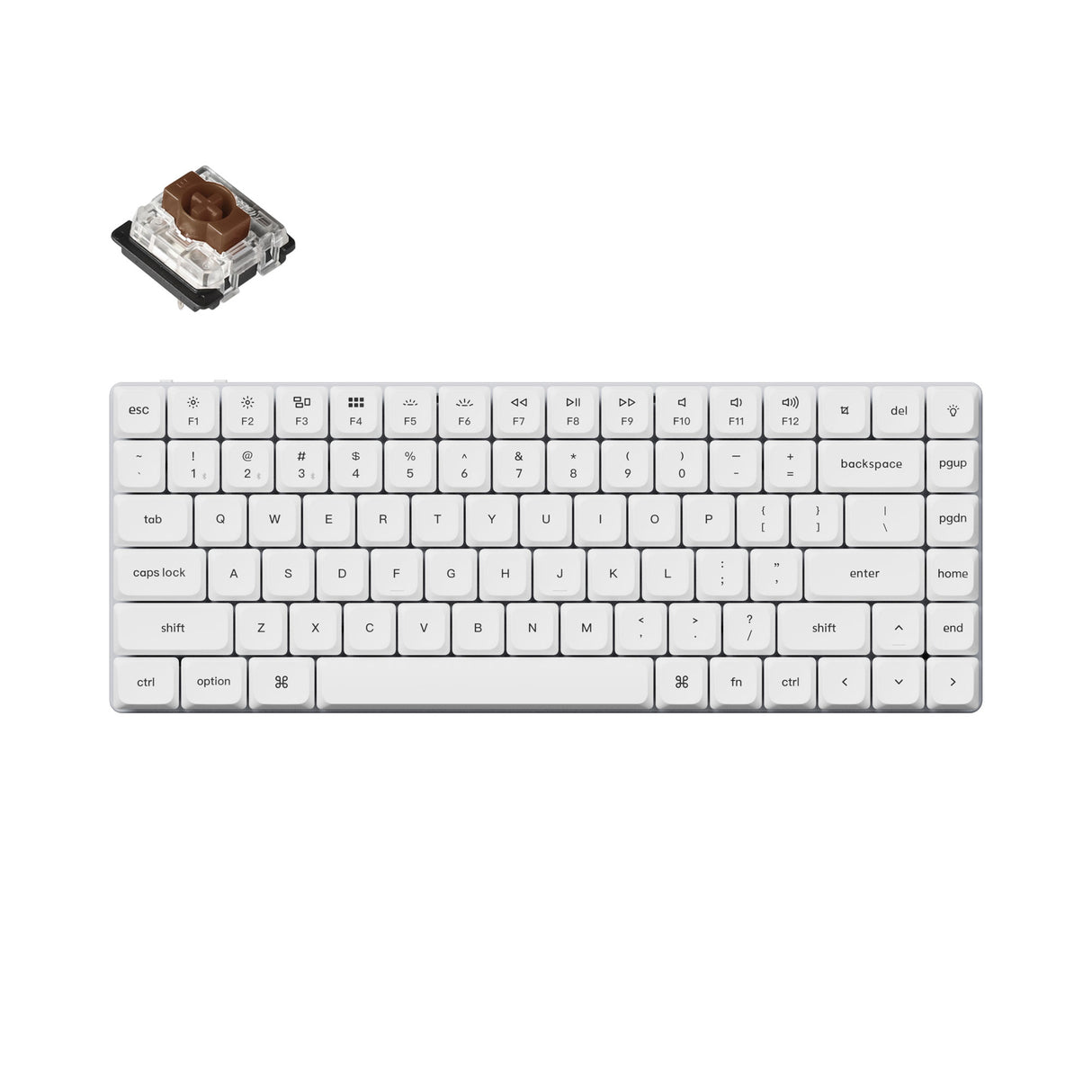 Keychron K3 Pro QMK/VIA ultra-slim custom mechanical keyboard Shell White 75 percent layout for Mac Windows Linux low-profile Gateron brown