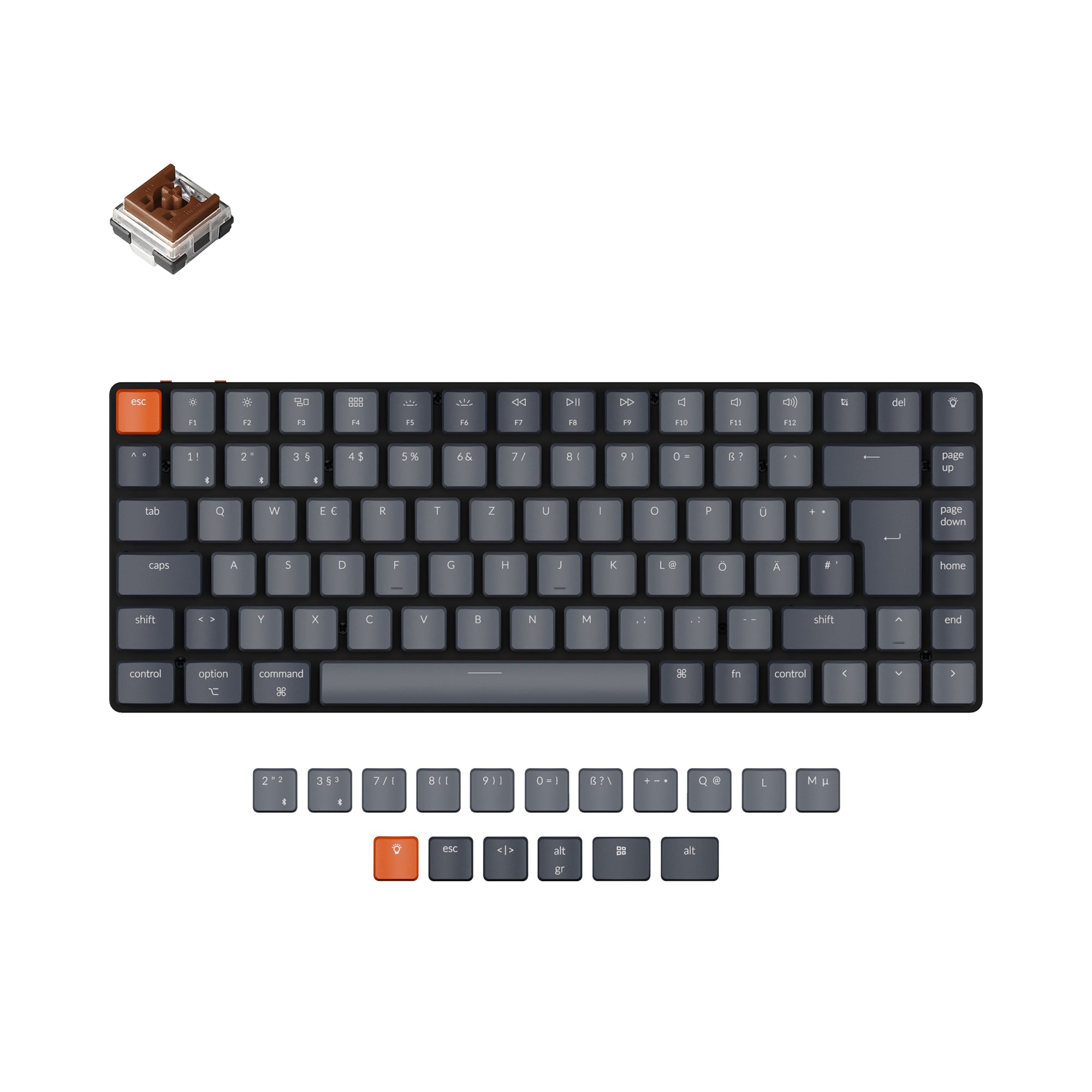 Keychron K3 Ultra-slim Wireless Mechanical Keyboard (German ISO-DE Layout) - Version 2 keyboard image