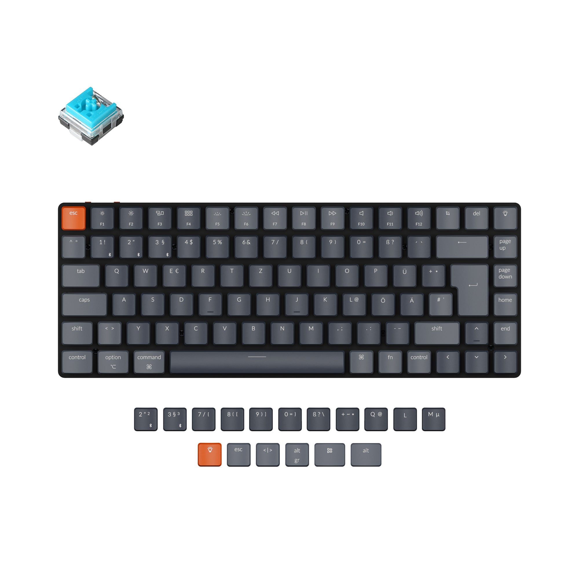 Keychron K3 Ultra-slim Wireless Mechanical Keyboard (German ISO-DE Layout) - Version 2 keyboard image