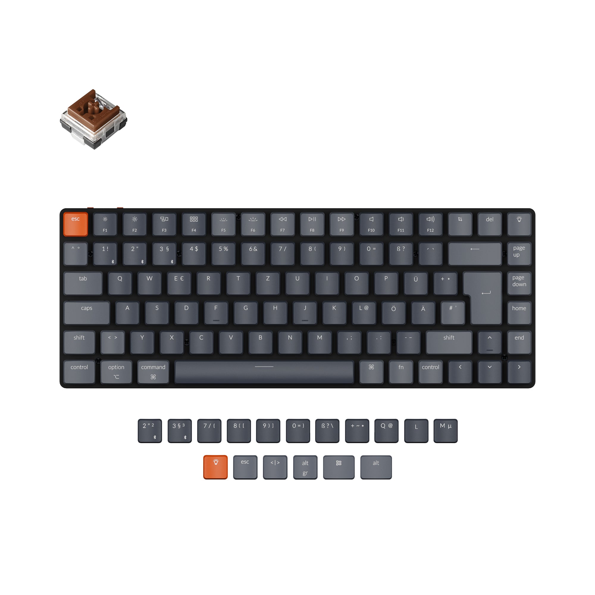 Keychron K3 Ultra-slim Wireless Mechanical Keyboard (German ISO-DE Layout) - Version 2 keyboard image