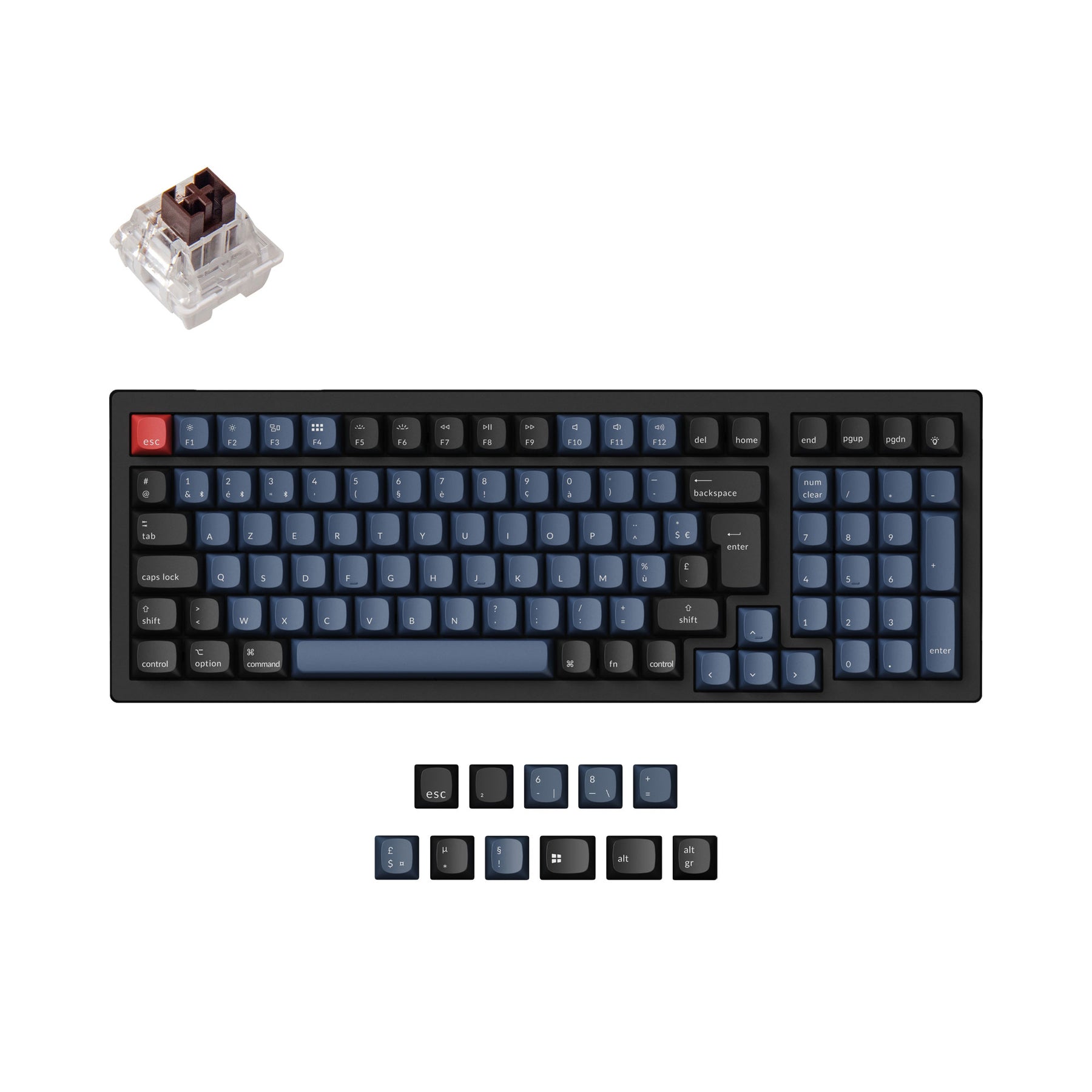 Es Iso Layout Keychron K4 Pro QMK/VIA Wireless Mechanical Keyboard ISO Layout Collection