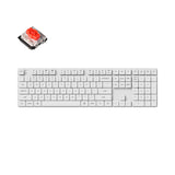 Keychron K5 Pro QMK/VIA ultra-slim custom mechanical keyboard Shell White 100 percent layout for Mac Windows Linux low-profile Gateron red