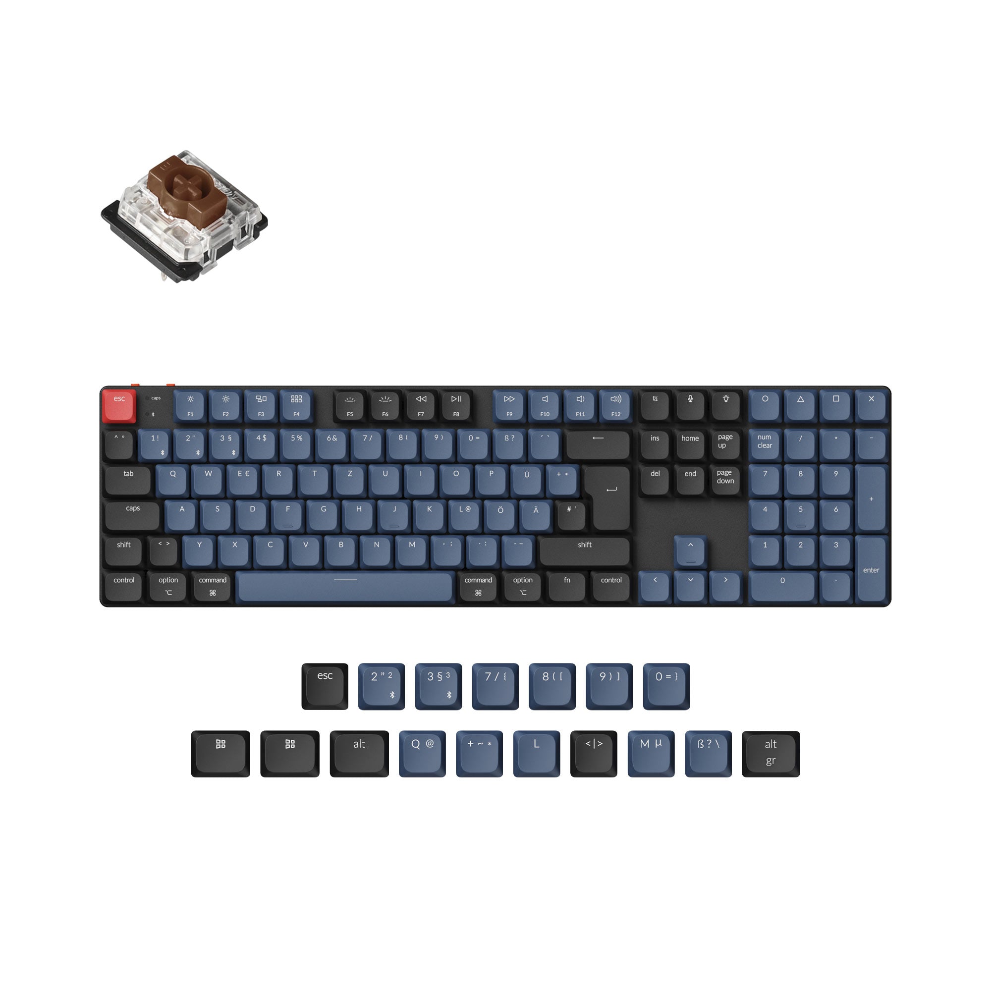 Keychron K5 Pro QMK/VIA Wireless Custom Mechanical Keyboard ISO Layout Collection keyboard image
