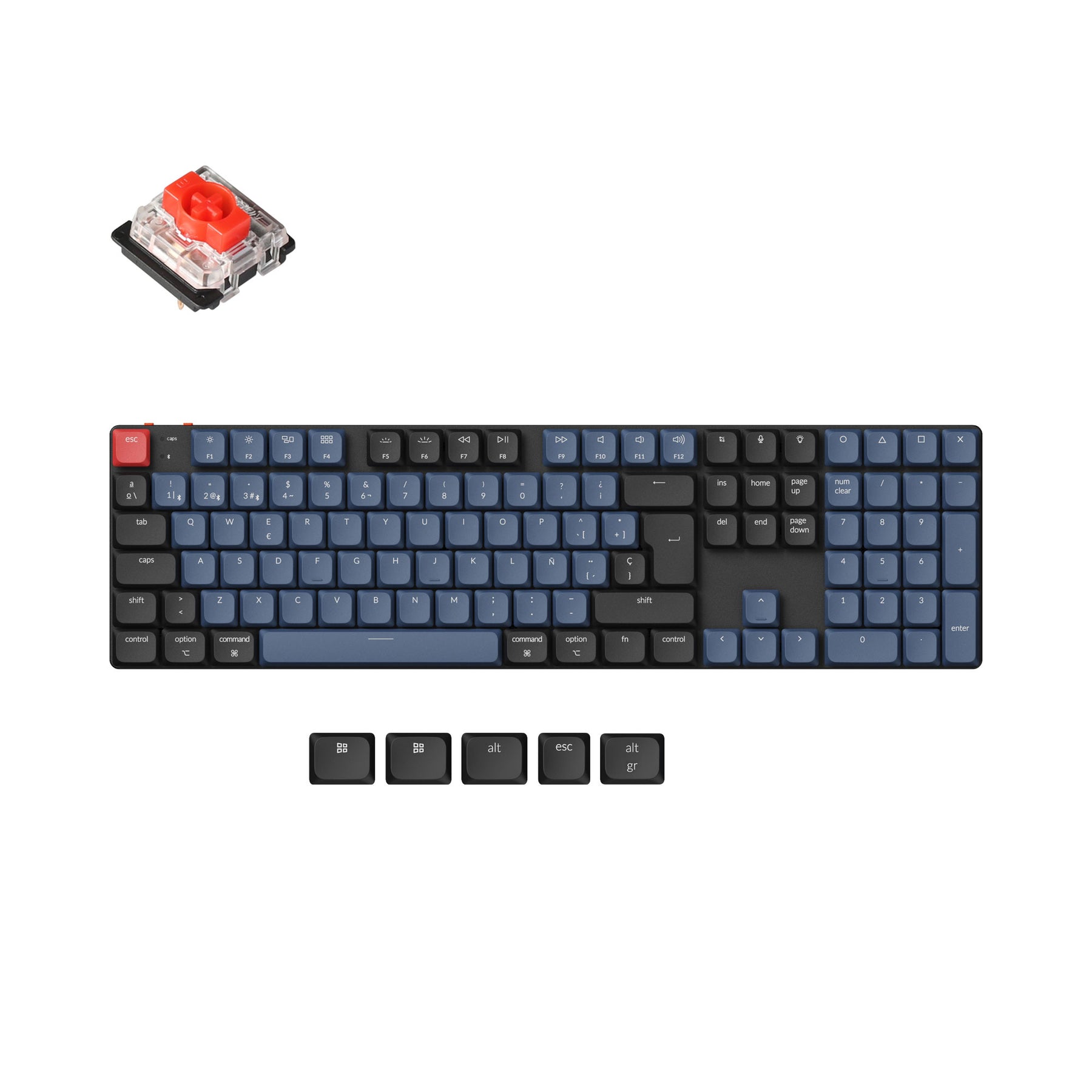 Keychron K5 Pro QMK/VIA Wireless Custom Mechanical Keyboard ISO Layout ...