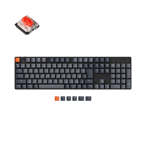 Keychron K5 SE Japan JIS Layout Wireless Ultra Slim Low Profile Mechanical Keyboard White Backlight Hot Swappable Gateron Switch Red