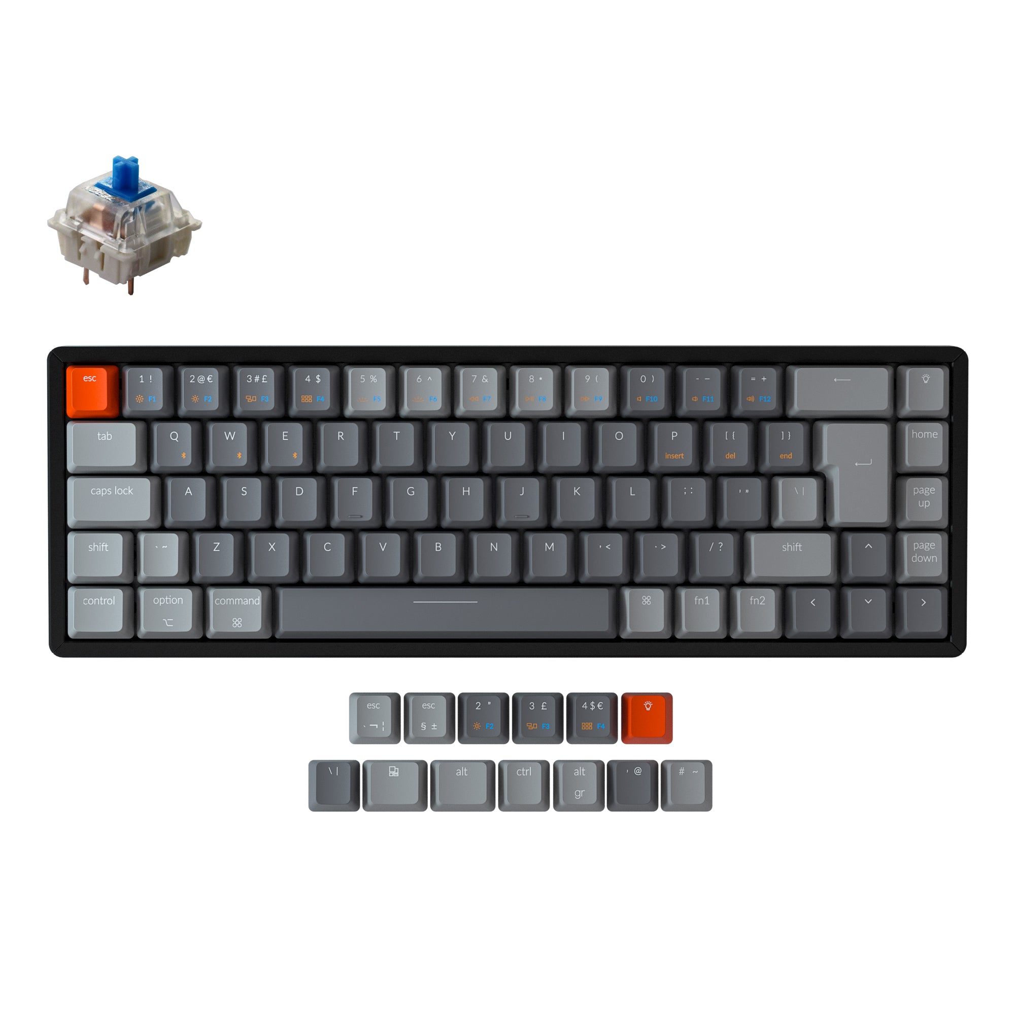 Keychron K6 Wireless Mechanical Keyboard (UK ISO Layout) keyboard image