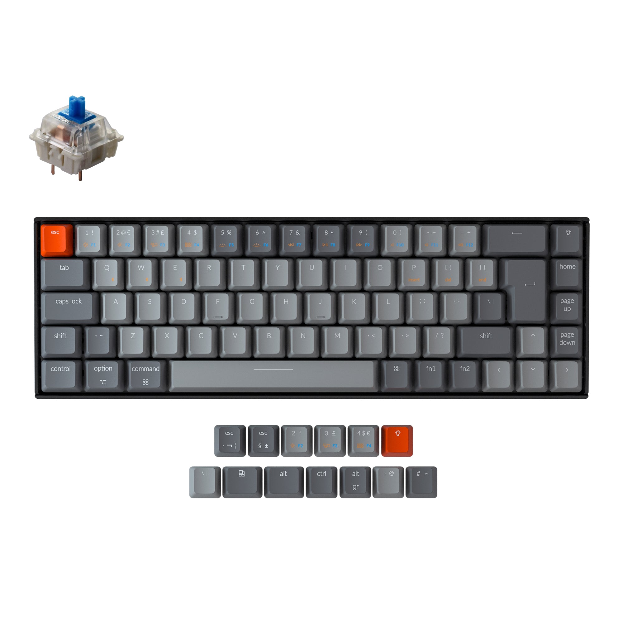 Keychron K6 Wireless Mechanical Keyboard (UK ISO Layout) keyboard image