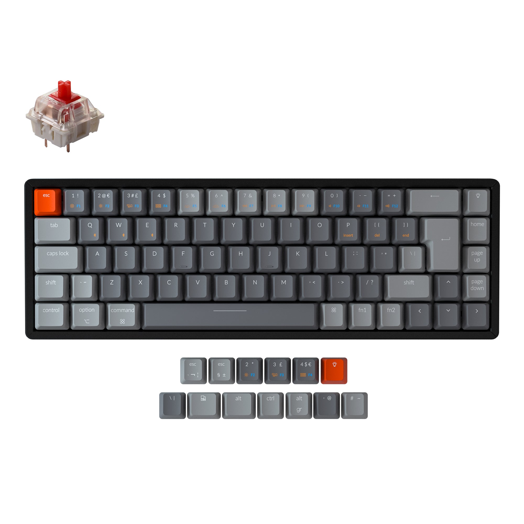 Keychron K6 Wireless Mechanical Keyboard (UK ISO Layout) keyboard image
