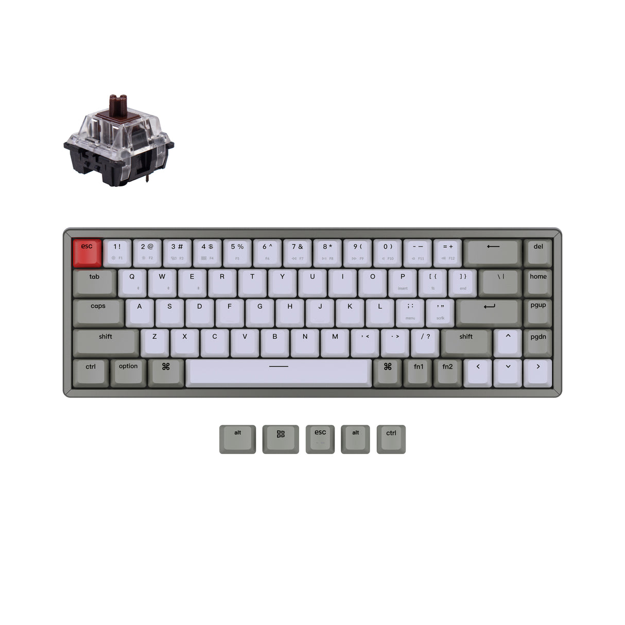 Keychron K6 Non-Backlight Wireless mechanical keyboard has included keycaps for both Windows and macOS. K6 is compatible with Mac, Windows, iOS, Android, Linux and it also can connect up to 3 devices. 