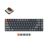 Keychron K7 65-percent ultra-slim compact wireless mechanical keyboard for Mac Windows Hot-swappable low-profile Gateron Mechanical brown switches with RGB backlit