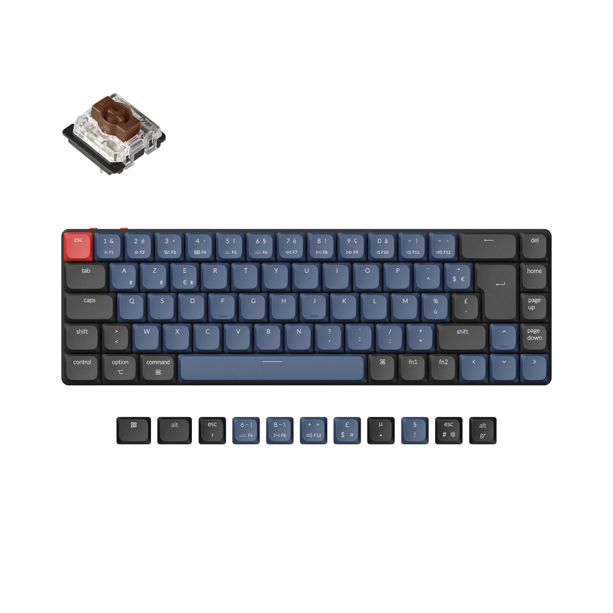 Keychron K7 Pro QMK/VIA Wireless Custom Mechanical Keyboard ISO Layout Collection keyboard image