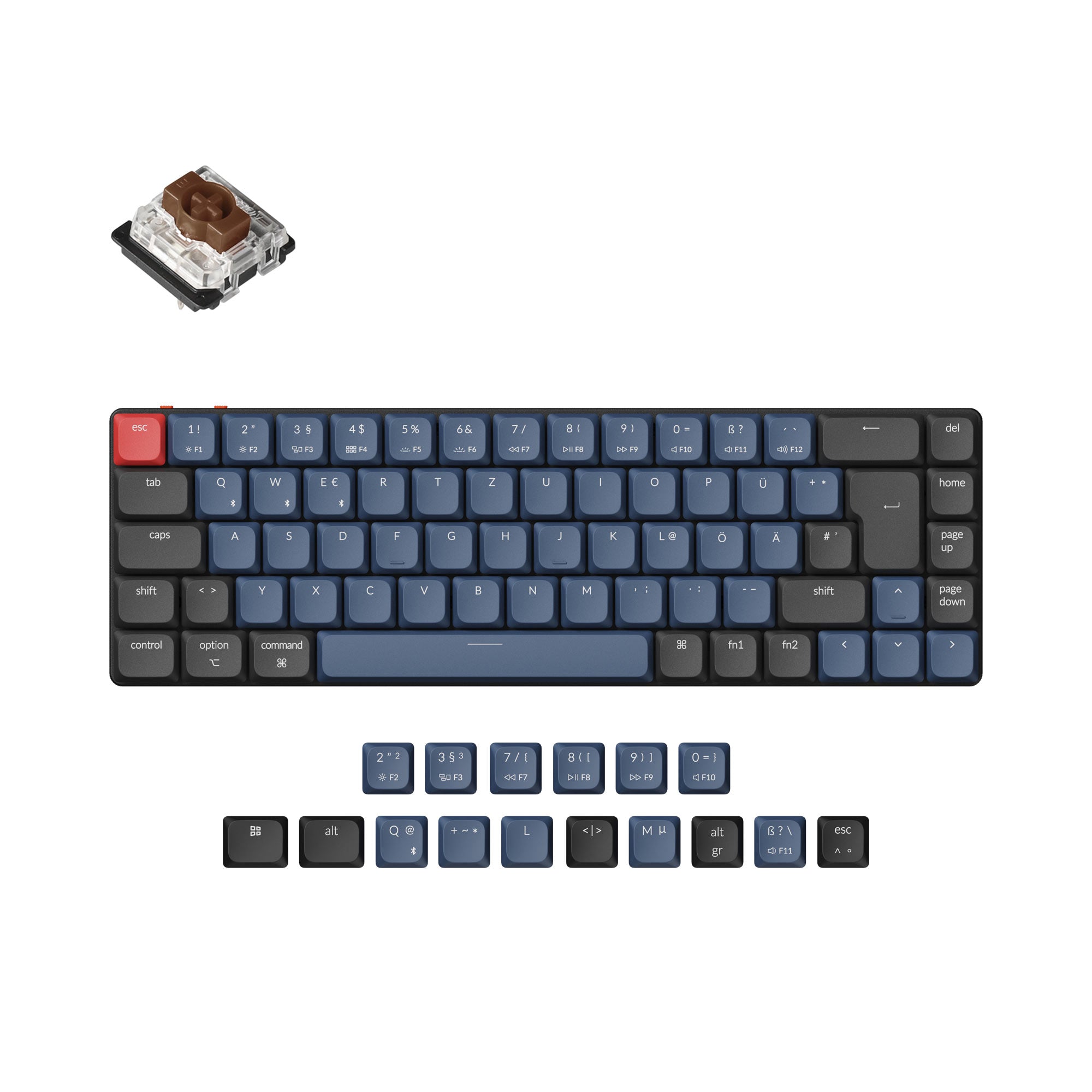 Keychron K7 Pro QMK/VIA Wireless Custom Mechanical Keyboard ISO Layout Collection keyboard image