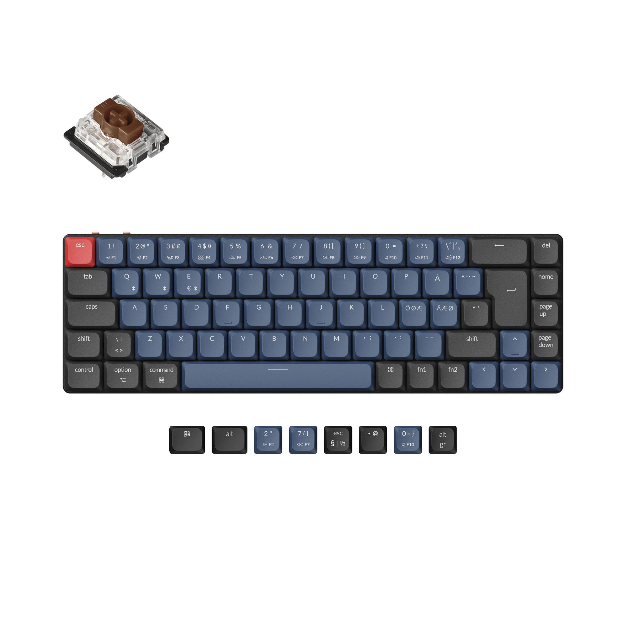 Keychron K7 Pro QMK/VIA Wireless Custom Mechanical Keyboard ISO Layout Collection keyboard image