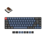 Keychron K7 Pro QMK/VIA ultra-slim custom mechanical keyboard 65 percent TKL layout for Mac Windows Linux low-profile Gateron brown ISO Nordic layout