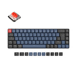 Keychron K7 Pro QMK/VIA ultra-slim custom mechanical keyboard 65 percent TKL layout for Mac Windows Linux low-profile Gateron red ISO UK layout