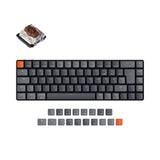 Keychron K7 ultra slim compact wireless mechanical keyboard for Mac Windows low profile Gateron brown switch RGB backlight German ISO DE layout