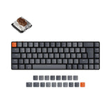 Keychron K7 ultra slim compact wireless mechanical keyboard for Mac Windows low profile Gateron brown switch white backlight German ISO DE layout
