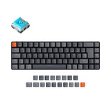 Keychron K7 ultra slim compact wireless mechanical keyboard for Mac Windows low profile Optical blue switch RGB backlight German ISO DE layout
