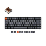 Keychron K7 ultra slim compact wireless mechanical keyboard for Mac Windows low profile Optical brown switch hot swappable white backlight Nordic ISO layout
