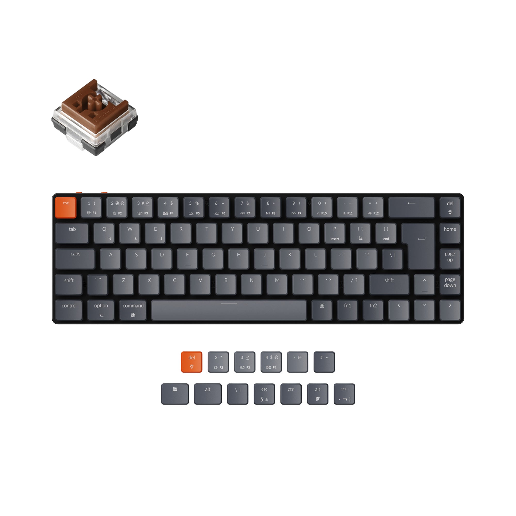 Keychron K7 Ultra-slim Wireless Mechanical Keyboard (UK ISO Layout) keyboard image