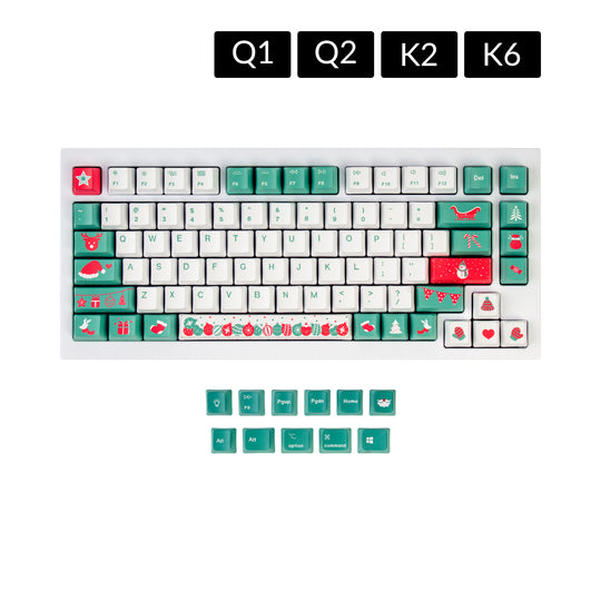 OEM Dye-Sub PBT Keycap Set - Christmas Tree