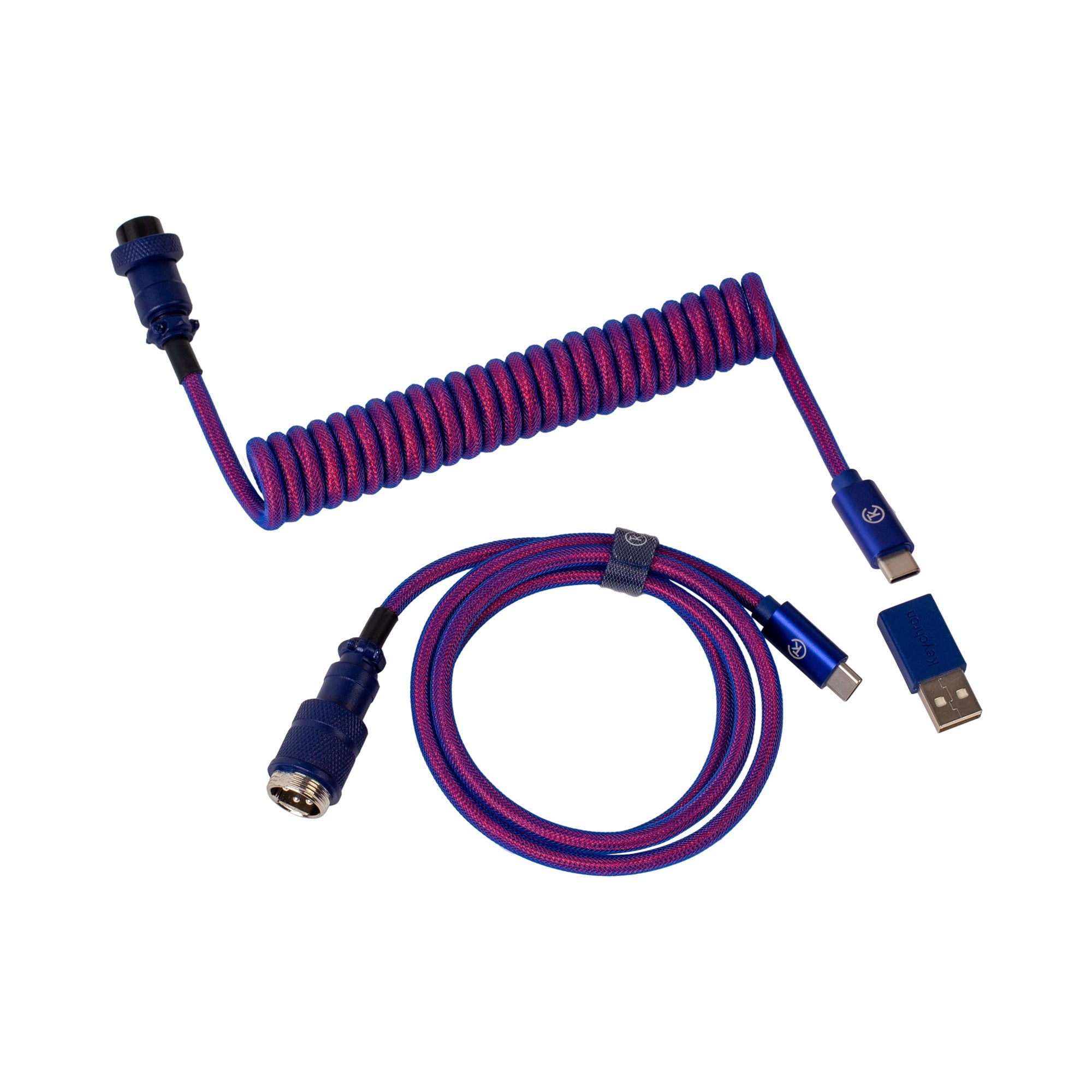 Keychron Premium Coiled Aviator Type-C Cable Purple