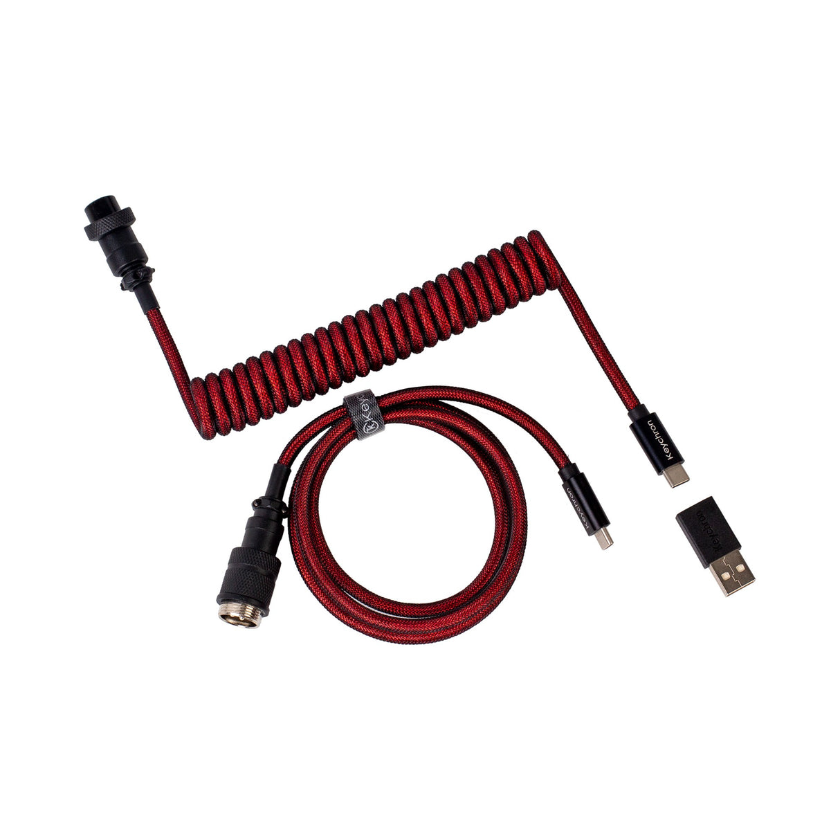  Glorious Coiled Keyboard Cable – Coiled USB C Cable Artisan  Braided Cables for Mechanical Gaming Keyboard Coiled Cable - Custom  Keyboard Cable (Red) : Video Games