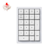 Keychron Q0 QMK VIA custom number pad full aluminum white frame for Mac Windows RGB backlight with hot swappable Gateron G Pro switch red