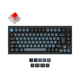 Keychron Q1 Pro QMK/VIA wireless custom mechanical keyboard 75 percent layout aluminum black for Mac WIndows Linux RGB backlight hot-swappable K Pro switch red ISO Nordic layout